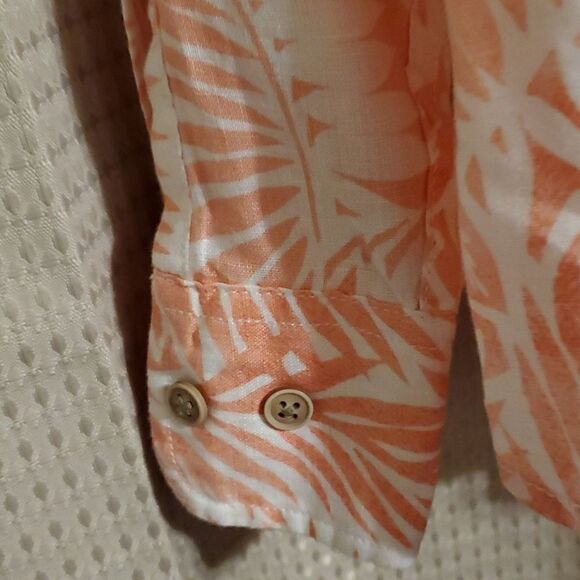 OCEAN & COAST sizeXL  100%linen button front shirt - Picture 6 of 7